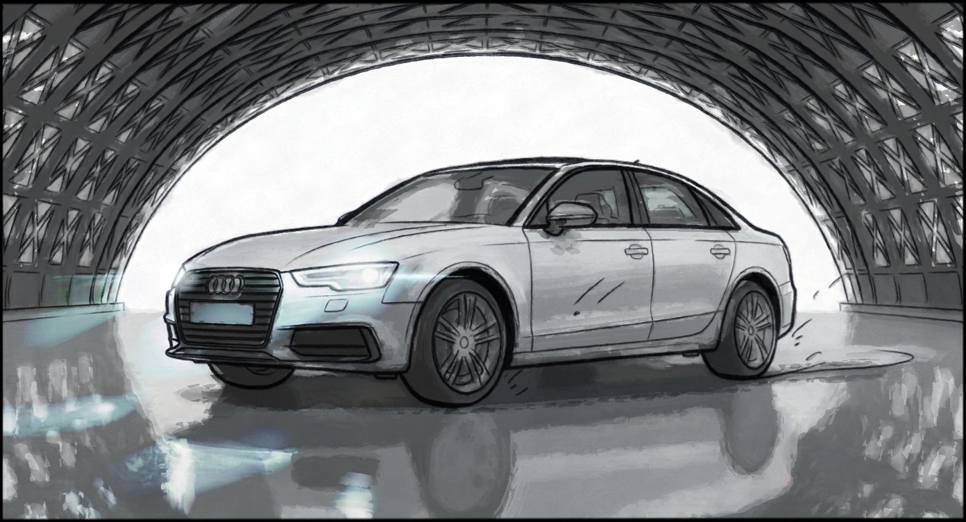 Automotive - Stunt Driving - storyboard frame 5 by Dakota Warren